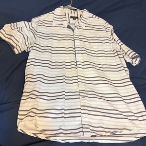 Club Room Blue and White Striped Shirt